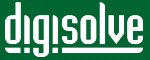 Digisolve Logo - White on Green